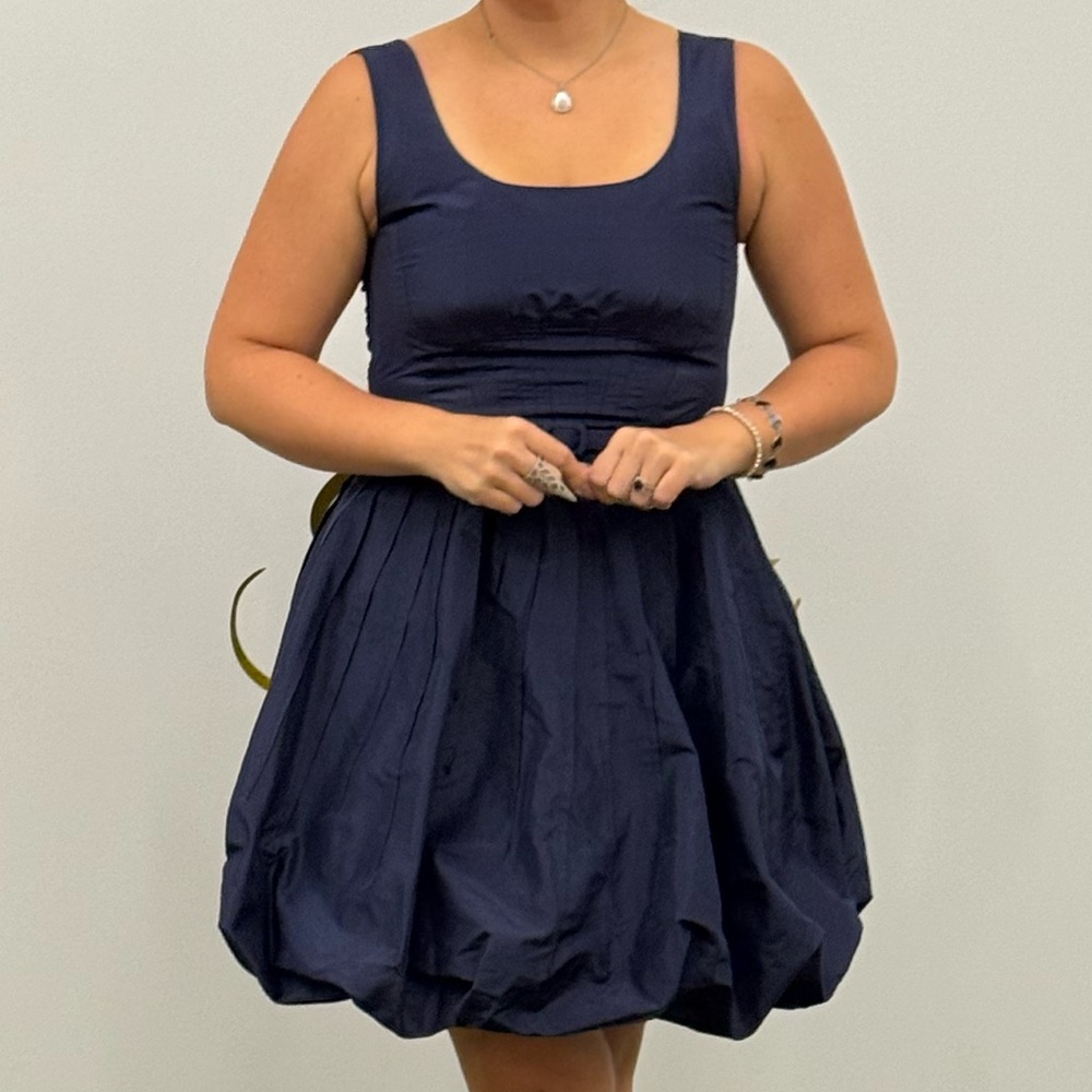 Oscar de la Renta Midnight Blue Mini Dress